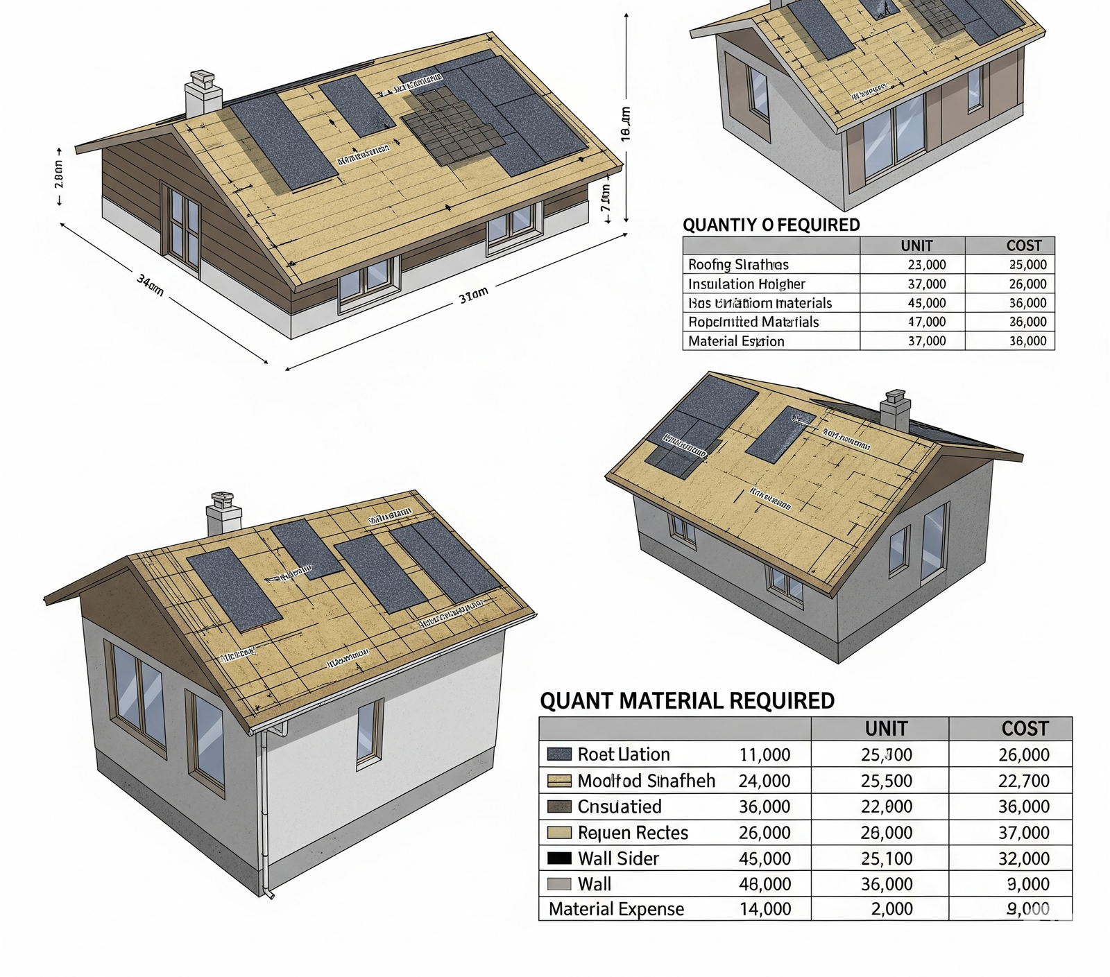 SketchUp Roof and Wall Measurement Services